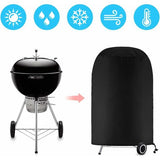 Grill cover, round grill cover, grill cover tarpaulin, grill cover tarpaulin waterproof anti-UV protection (70 x 70 cm), - Front View