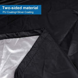 Grill cover, round grill cover, grill cover tarpaulin, grill cover tarpaulin waterproof anti-UV protection (70 x 70 cm), - Side View