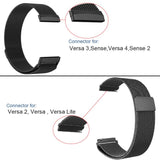 Compatible with Fitbit Versa 2 3 4 Lite Sense Band Wristband Milanese Sense 2 Replacement Magnetic Bracelet Bracelet Fit Bit Watch Strap Rose Pink For Versa 2 - Side View