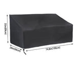 Sofa Cover Waterproof, 4-Seater Outdoor Sofa, Heavy Duty Deep Lounge, Large Garden Furniture with Air Vent - Side View