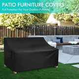 Sofa Cover Waterproof, 4-Seater Outdoor Sofa, Heavy Duty Deep Lounge, Large Garden Furniture with Air Vent - Top-Down View