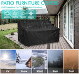 Sofa Cover Waterproof, 4-Seater Outdoor Sofa, Heavy Duty Deep Lounge, Large Garden Furniture with Air Vent - 45-Degree Angle