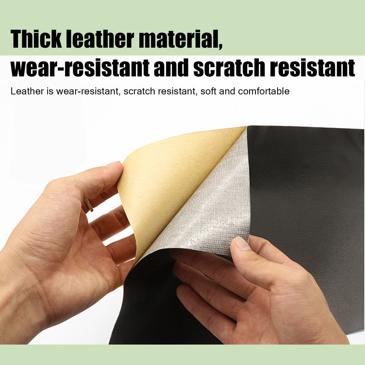 Self-adhesive repair patch artificial leather 50x138 cm Black Black Black Variety
