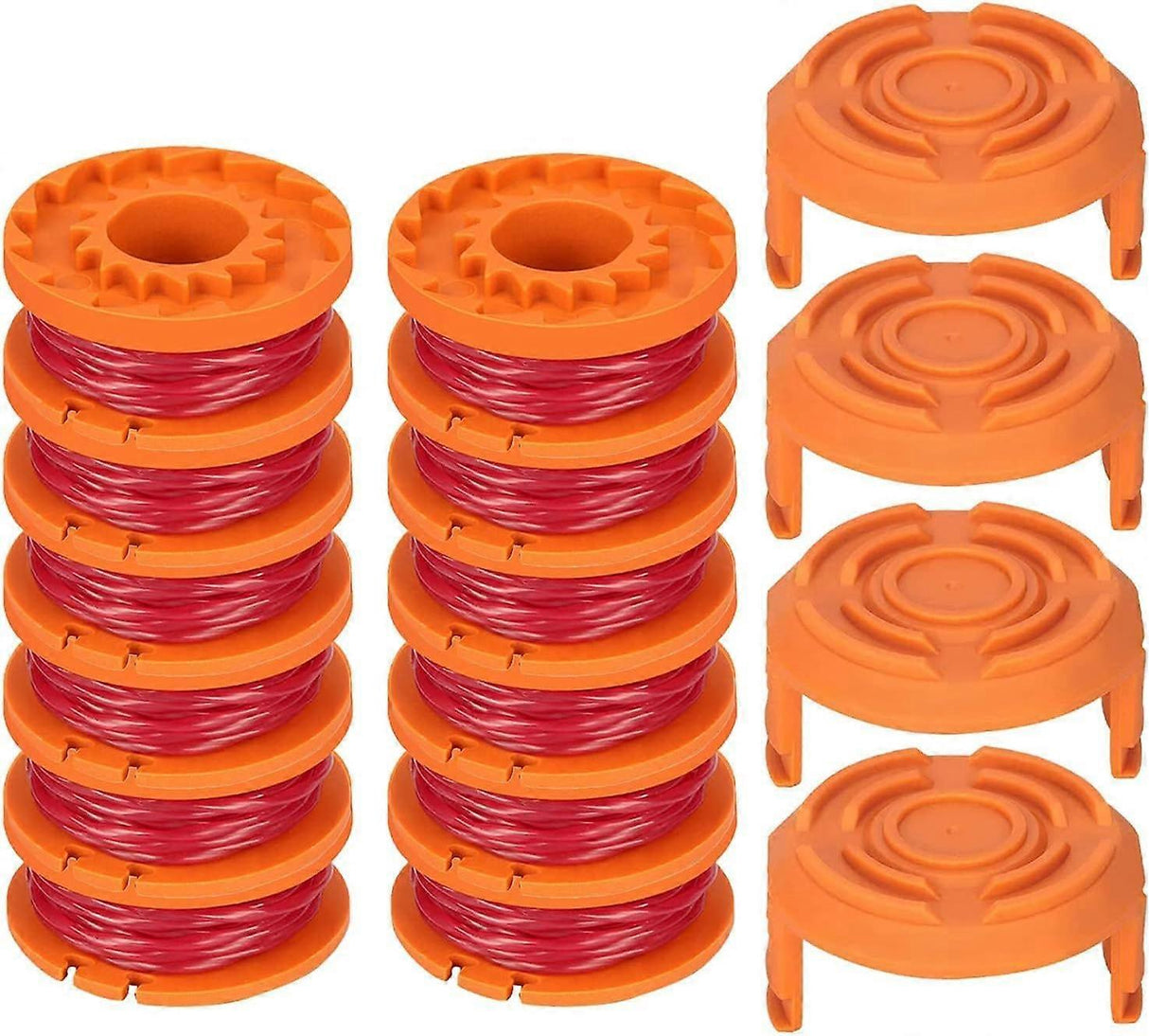 12-pack Trimmer Line for Worx 20V Trimmers, Durable Replacement Spool for Pool Cover and Edge Trimmers, Improved Cutting Speed