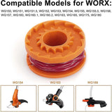 12-pack Trimmer Line for Worx 20V Trimmers, Durable Replacement Spool for Pool Cover and Edge Trimmers, Improved Cutting Speed - Top-Down View