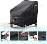 Garden Furniture Covers, Waterproof, 2-Pack, Lawn Mower Chair Covers 600D Heavy Duty Oxford Fabric, Large Covers for Lounge Chairs with Deep Seat - 45-Degree Angle