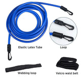 Adjustable swimming belt for pool, swimming resistance belt, swimming belt for pool hanging training, bungee swimming resistance - Top-Down View