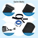 Adjustable swimming belt for pool, swimming resistance belt, swimming belt for pool hanging training, bungee swimming resistance - 45-Degree Angle
