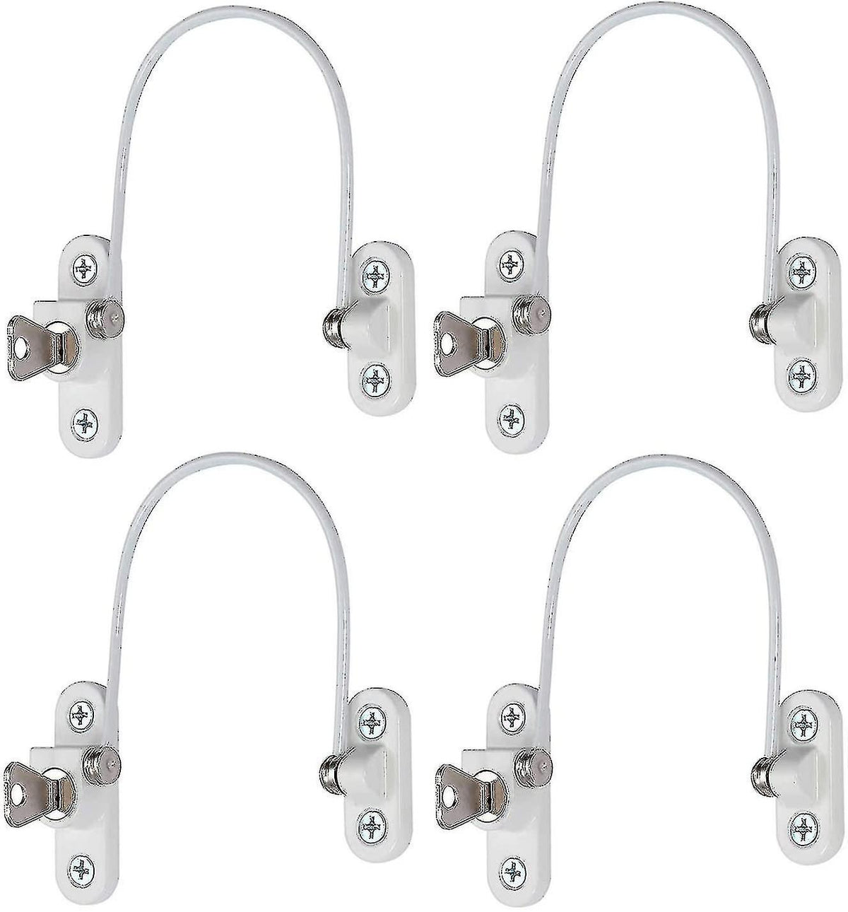 pcs Window Limiter, Window Stopper, Childproof Window Lock, Window Lock, Door Lock - White