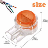 100pcs Scotchlok UY Waterproof Connector, Resin Filled Cable Connectors Wire Terminals for Garden & Outdoor Robotic Lawn Mower - Front View