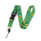 Smooth Sunflower, Stars Lanyard Black - Side View