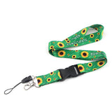 Smooth Sunflower, Stars Lanyard Black - 45-Degree Angle