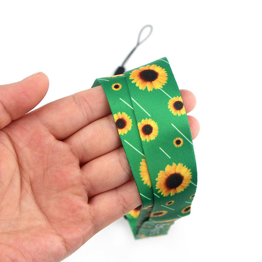 Smooth Sunflower, Stars Lanyard Black