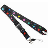 Smooth Sunflower, Stars Lanyard Black - Low Angle
