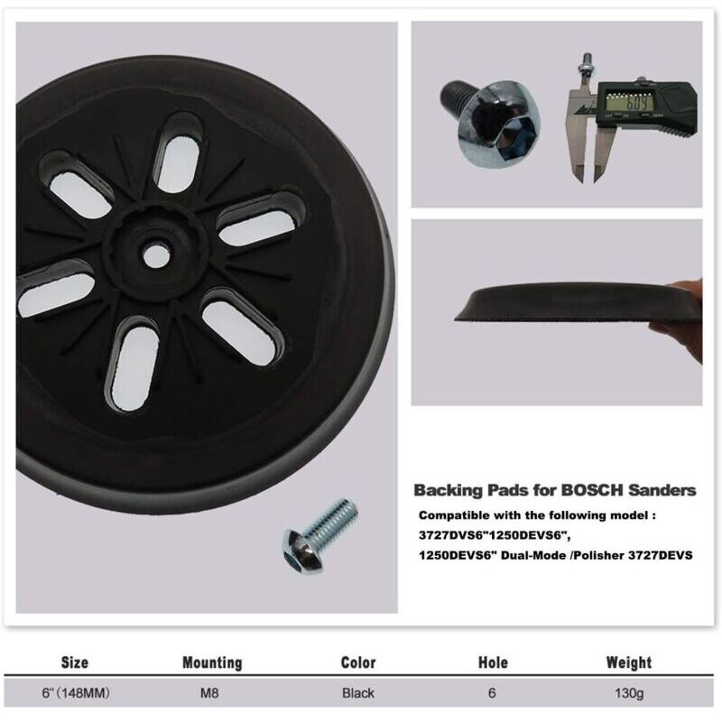 150 mm Sanding Pad Compatible with Bosch GEX 150, GEX 150 AC, GEX 150 Turbo Sander Hardness..DEBUNS