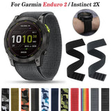 26mm 22mm  Nylon for Garmin Enduro 2/Fenix 6X 6 Pro 5X 5 Plus 7X 7/Epix Gen 2 Ultralight Smart Watch Band Bracelet H 26mm Fenix 6X 6XPro - Front View