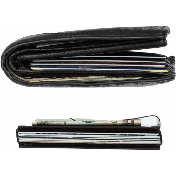 RFID Blocking Minimalist Carbon Fiber Card Holder with Money Clip for Men