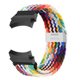 20mm Compatible with Samsung Galaxy Watch 4/5/6/pro/classic 45mm 44mm 40mm 43mm 47mm No Gaps Nylon Strap Correa Galaxy Watch 6 Strap Black - Top-Down View