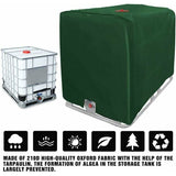 IBC Tank Cover Tarpaulin for 1000L IBC Container, GU.B/bon 116 x 100 x 120 cm Water Tank Cover Anti-UV Anti-Rain (Green)..DEBUNS - Top-Down View
