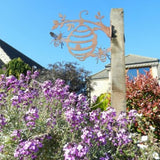 Beehive Garden Decoration Iron Silhouette Tree Insert Ornament - Front View