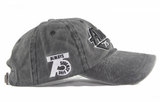 Baseball cap washed full cap fringed sun hat men and women Blue Blue - Side View
