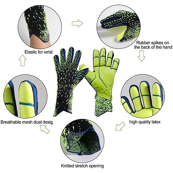 Pair Size 6 Goalkeeper Gloves Football Gloves