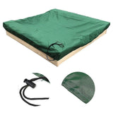 Dustproof cover for sandbox Waterproof sandbox pool cover black 150x150x20cm black 150x150x20cm - Top-Down View