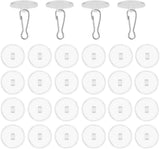 20-pack transparent self-adhesive ceiling hooks, no drilling required, ceiling hooks