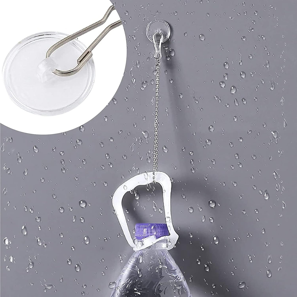 20-pack transparent self-adhesive ceiling hooks, no drilling required, ceiling hooks