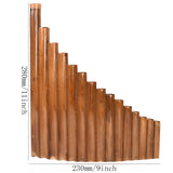 Pan Flute 15 pipes Natural bamboo Wind instrument Pan Flute G-tone Pan Flute Handmade Woodwind instrument - 45-Degree Angle