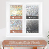 Electrostatic window film with rainbow effect, decorative anti-glare window film, 3D anti-UV window film, 45x200cm 45X200