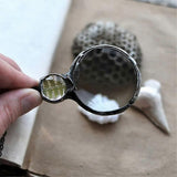 Magnifying Glass Necklace for Reading, Elderly Gift, Book Magnifying Glass Jewelry blue