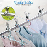 10-pack Large Stainless Steel Clothes Pegs, Heavy Duty Giant Clothes Pegs for Sunbeds, Pool Covers