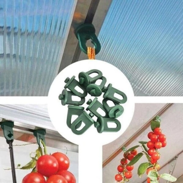 50pcs Greenhouse Plant Crop Clamps Greenhouse Hanging Clamp Crop Hooks