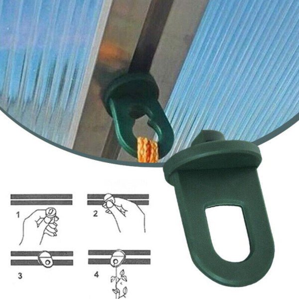 50pcs Greenhouse Plant Crop Clamps Greenhouse Hanging Clamp Crop Hooks