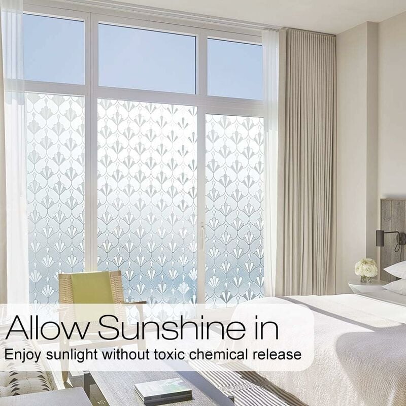 Static Cling Window Film, Privacy Window Film Blackout Reusable
