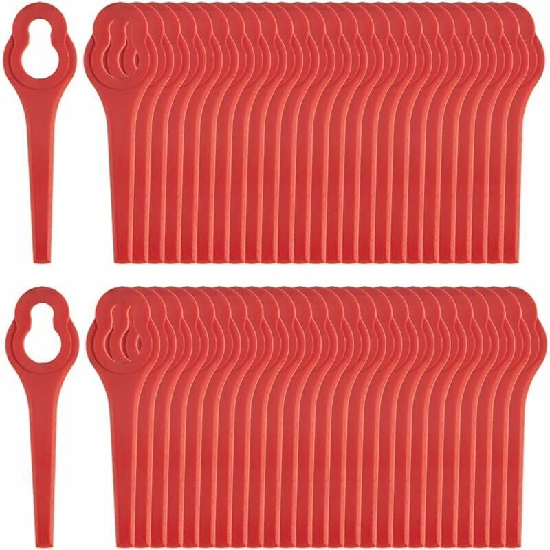 Pack of 50 compatible blades for Ferrex Aldi Far 20-i grass trimmer, replacement blades for cordless grass trimmers.