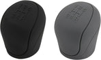 Ocean 2 x 6-Speed Car Silicone Gear Shift Knob Covers (Black and Grey)