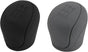 Ocean 2 x 6-Speed Car Silicone Gear Shift Knob Covers (Black and Grey)