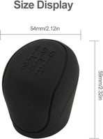 Ocean 2 x 6-Speed Car Silicone Gear Shift Knob Covers (Black and Grey)