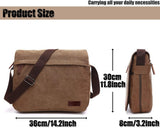 Men's shoulder bag canvas shoulder bag laptop bag school bag - Side View