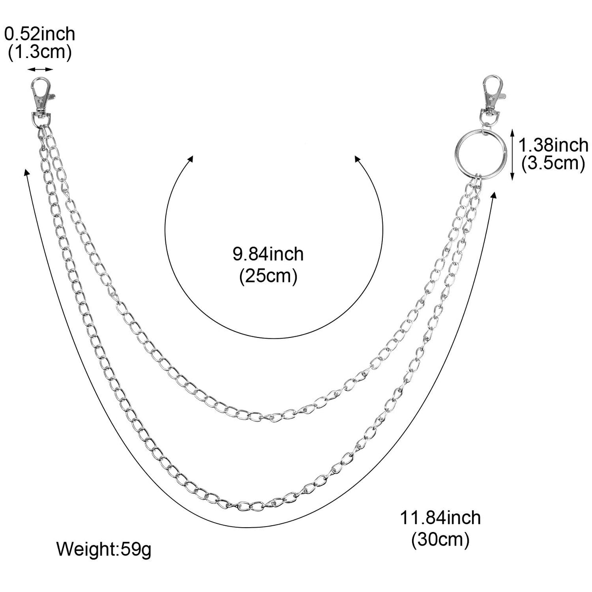 pcs jeans chain wallet chain pocket chain belt chain hip hop pants chain