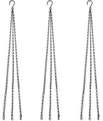 3-Pack Hanging Chain Set, Replacement Chain, Metal, Hanging Basket, Chains, Garden, Flower Pot, Plant Hanger with Clips and Hooks for Bird Feeders
