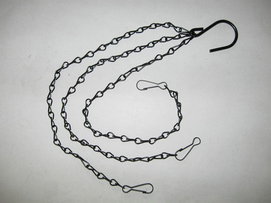 3-Pack Hanging Chain Set, Replacement Chain, Metal, Hanging Basket, Chains, Garden, Flower Pot, Plant Hanger with Clips and Hooks for Bird Feeders