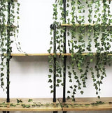 25 meters Ivy garland / Leaf garland - 2 m long Green - 45-Degree Angle