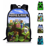 Minecraft Backpack for Kids Student School Bag Shoulder Bag A - Front View
