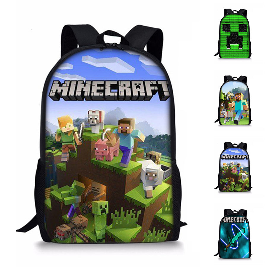 Minecraft Backpack for Kids Student School Bag Shoulder Bag A