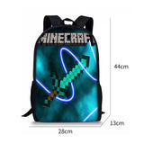 Minecraft Backpack for Kids Student School Bag Shoulder Bag A - Side View