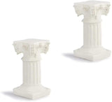 White Roman Pillar Greek Pillar Statue Indoor and Outdoor Modern Style Mini Resin Decoration (1 pc, white)