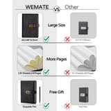 Diary with Lock, A5 PU Leather Journal with Lock, 240 Pages, Vintage Lock Journal Password Protected Notebook with Pen and Gift Box, 21.8 x 14.7 cm - Front View